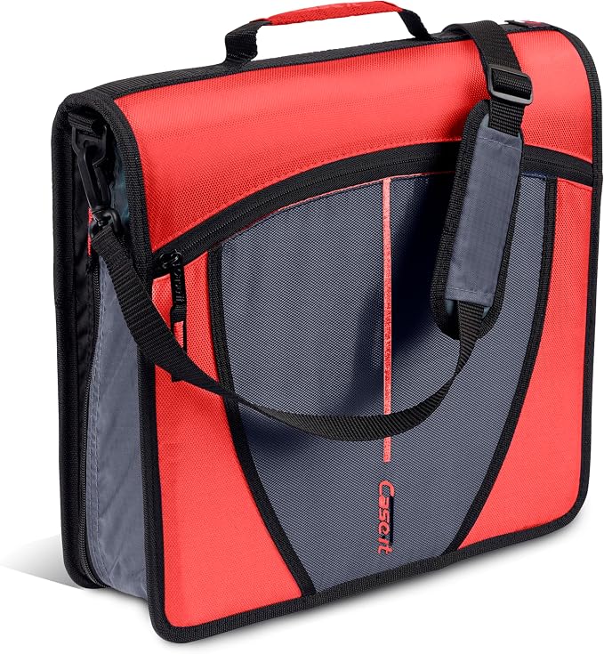 Case-it Mighty Zip Tab School Zipper Binder | 3-Inch O-Rings, 600-Sheet Capacity by Case-it