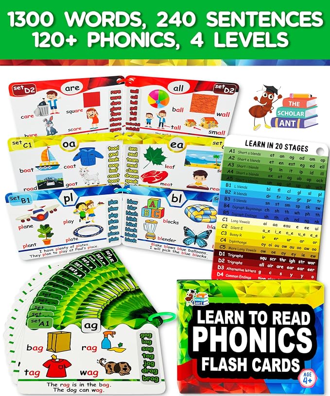 Phonics Flash Cards with Proven Spaced Repetition Learning System - Image 4