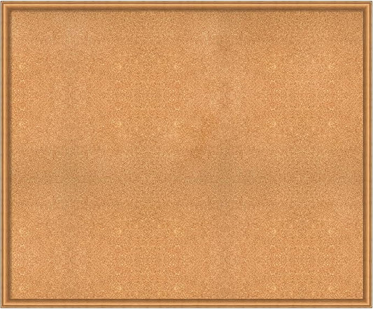 Amanti Art Natural Cork Board for Wall, 38x46 Vision Board with Bronze Frame, Oversize Corkboard Office Decor for Home Organization, Casual Corkboard Pinboard to Display Items for Home Organization-DeskLoop Office