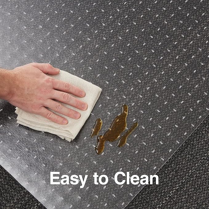 Staples Office Chair Mat, Flat-Pile Carpets, Extended Under-Desk Coverage - Image 4