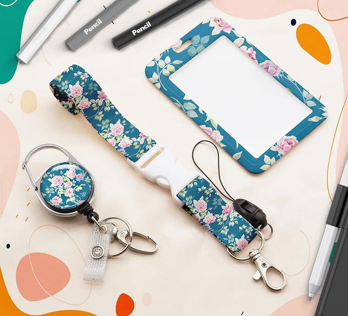 ID Badge Holder with Lanyard, Retractable ID Badge Card Holders Detachable Neck - Image 7