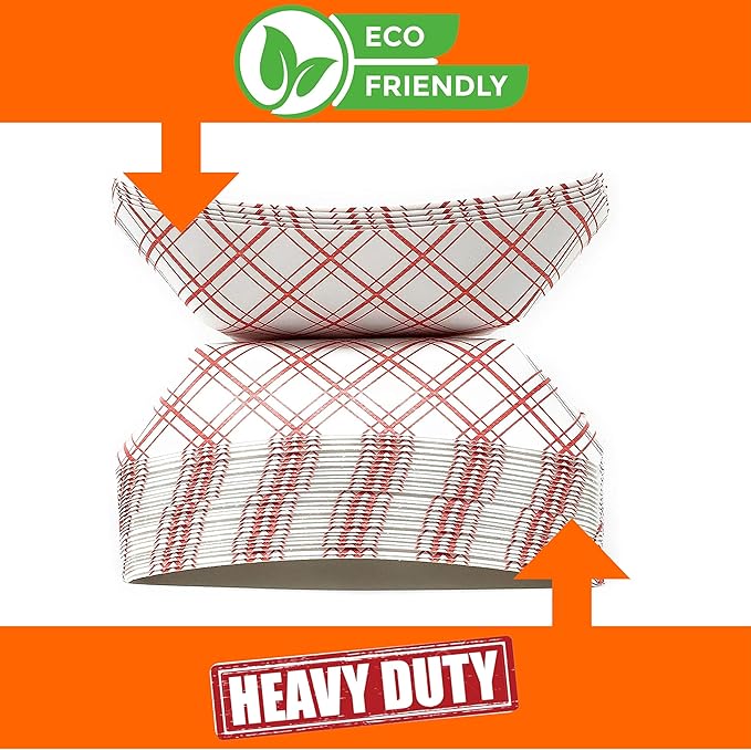 Paper Food Trays, Disposable, Recyclable Serving Boats.for Condiments, Snacks & - Image 3