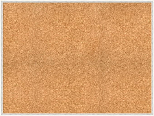Amanti Art Natural Cork Board for Wall, 37x49 Vision Board with White Frame, Oversize Corkboard Office Decor for Home Organization, Modern Corkboard Pinboard to Display Items for Home Organization in-DeskLoop Office