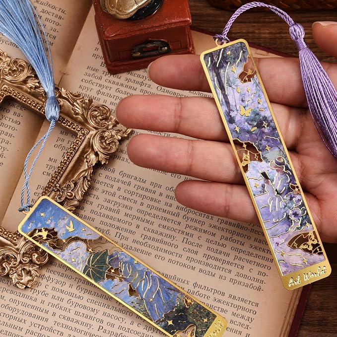12 Pieces Metal Bookmarks with Tassel - Image 4