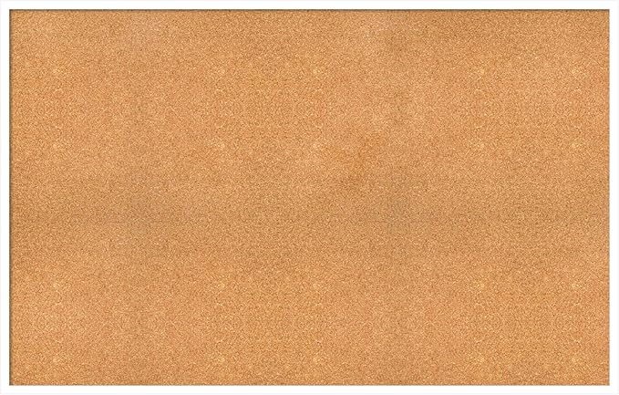 Amanti Art Natural Cork Board for Wall, 35x55 Vision Board with White Frame, Oversize Corkboard Office Decor for Home Organization, Modern Corkboard Pinboard to Display Items for Home Organization in-DeskLoop Office