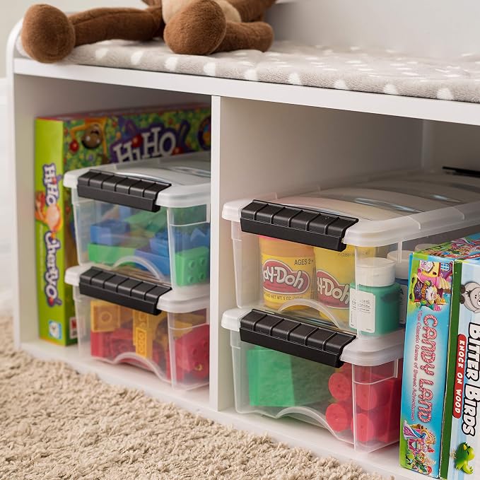 IRIS USA 6 Quart Stackable Plastic Storage Bins - Image 5