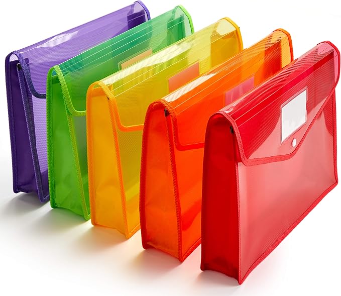 Plastic File Folder Poly Envelope Expanding File Wallet Document Folder by JIZISO