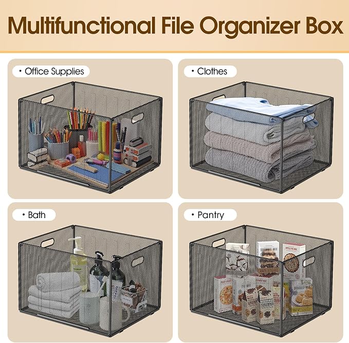 MaxGear Hanging File Organizer Box, Letter Legal Size File Folder Organizer | - Image 4