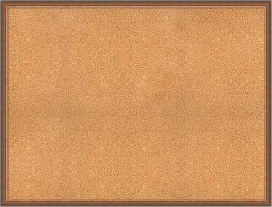 Amanti Art Natural Cork Board for Wall, 38x50 Vision Board with Bronze Frame, Oversize Corkboard Office Decor for Home Organization, Modern Corkboard Pinboard to Display Items for Home Organization-DeskLoop Office