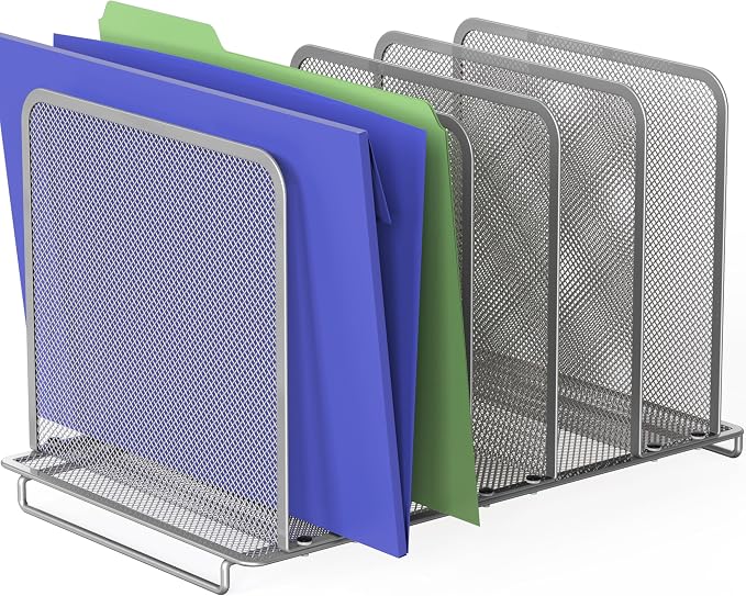 Simple Houseware Expandable 5 Section Upright File Sorter Organizer by SimpleHouseware