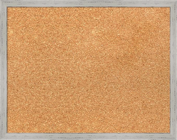 Amanti Art Natural Cork Board for Wall, 15x19 Vision Board with White Frame, Small Corkboard Office Decor for Home Organization, Cottage Corkboard Pinboard to Display Items for Home Organization in-DeskLoop Office
