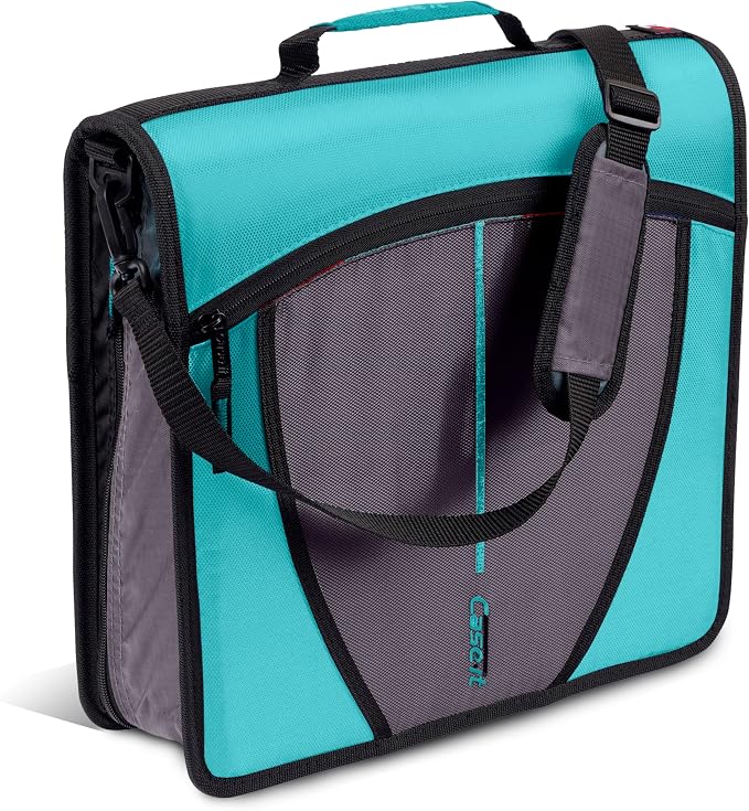 Case-it Mighty Zip Tab School Zipper Binder | 3-Inch O-Rings, 600-Sheet Capacity by Case-it