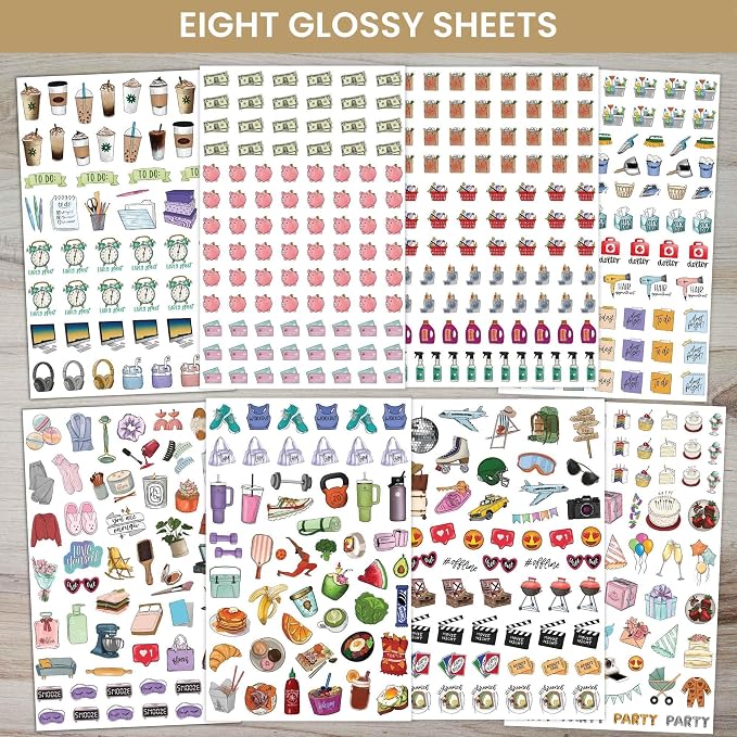 bloom daily planners Vintage Hand-Drawn Everyday Essentials Planner Stickers - Image 2