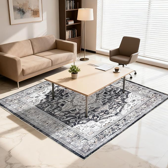 Office Chair Mat for Hardwood Tile Floor, Machine Washable Office Area Carpet - Image 8