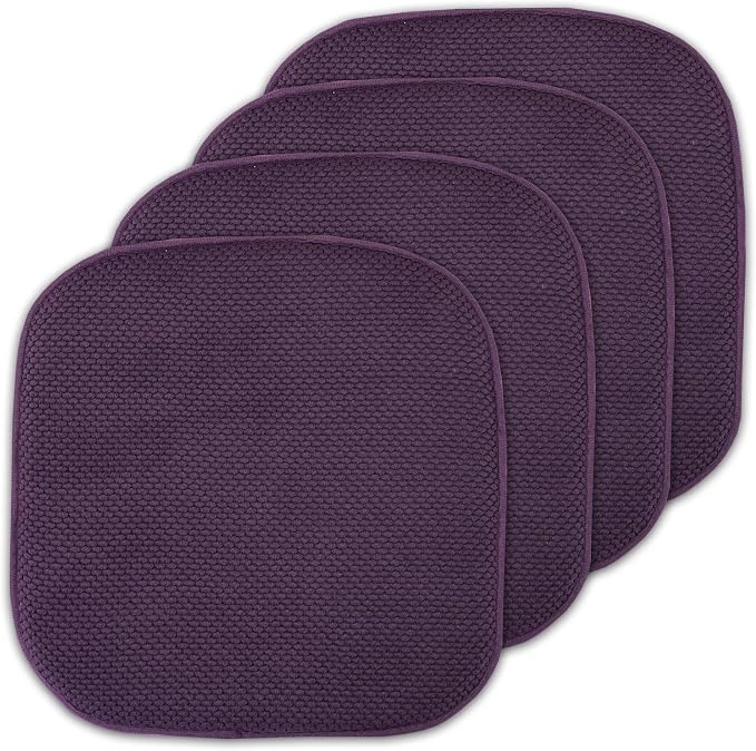 Sweet Home Collection Cushion Memory Foam Chair Pads Honeycomb Nonslip Back by SweetHomeCollection