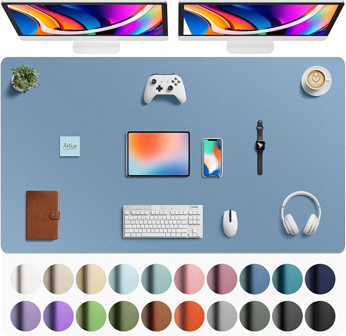 Aothia Faux Leather Desk Mat by AothiaSimpleNaturalUnique