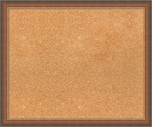 Amanti Art Natural Cork Board for Wall, 20x24 Vision Board with Bronze Frame, Medium Corkboard Office Decor for Home Organization, Modern Corkboard Pinboard to Display Items for Home Organization in-DeskLoop Office