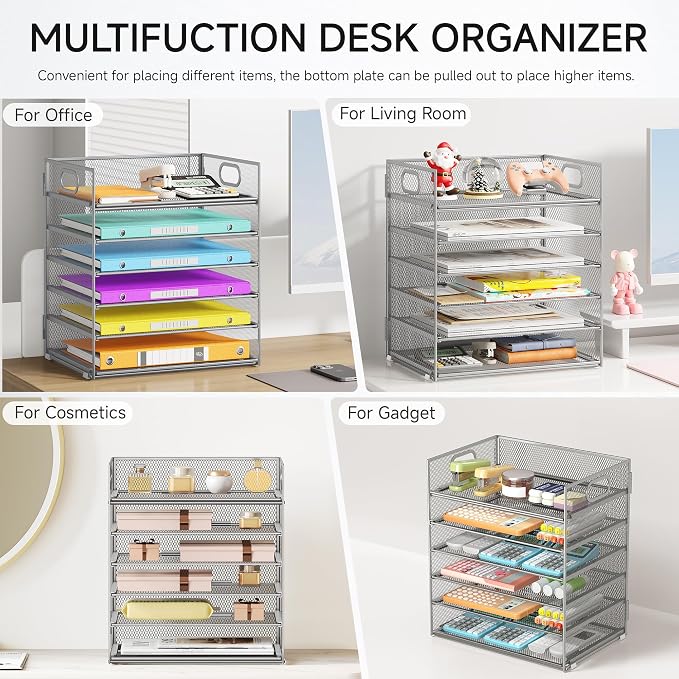 6 Tray Paper Organizer Letter Tray - Image 5