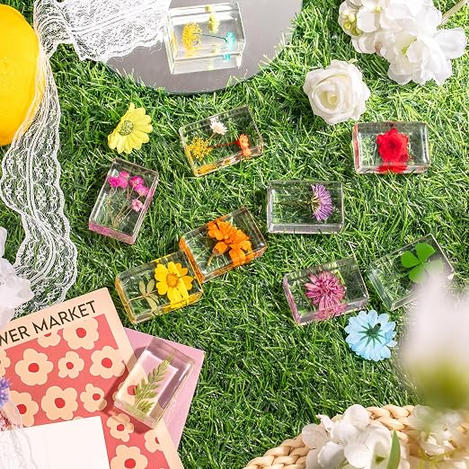 12 Pcs Real Pressed Flower Resin Paperweights - Image 6