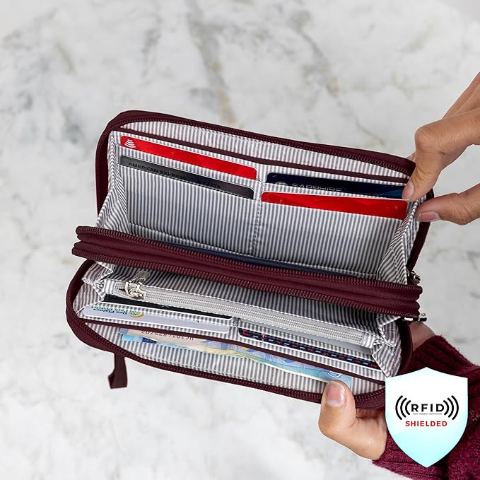 Travelon RFID Blocking Double Zip Wallet - Image 4