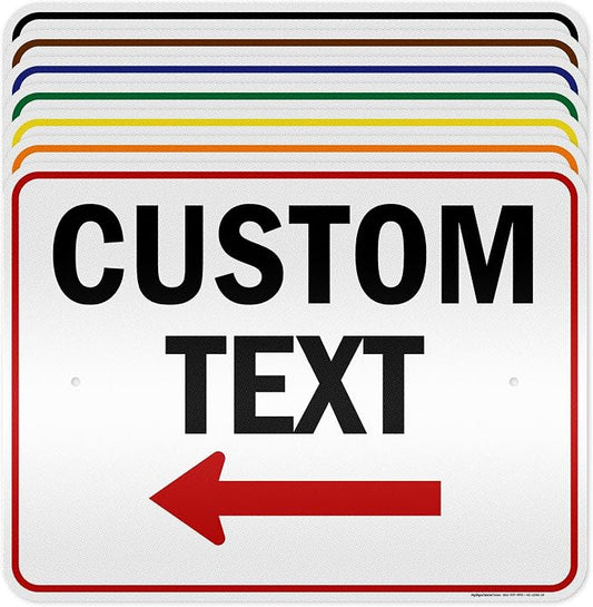 Custom Arrow Directional Sign, Left Arrow, 18x24 Inches, 3M EGP Reflective by MySignCenter