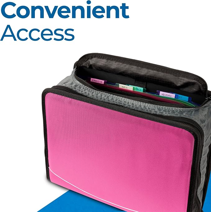 Case-it Mighty Zip Tab Zipper Binder, Expanding File Folder and Shoulder Strap - Image 5