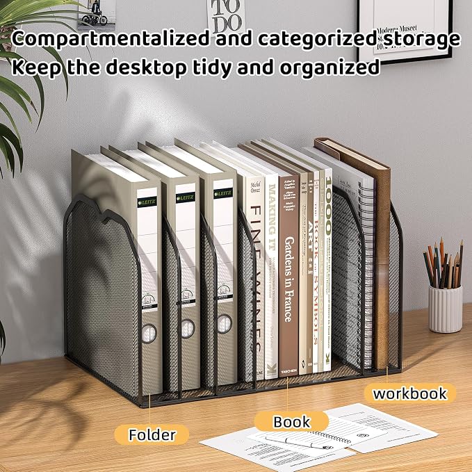 FANXIYQ Black 7-Section File Folder Organizer - Image 6