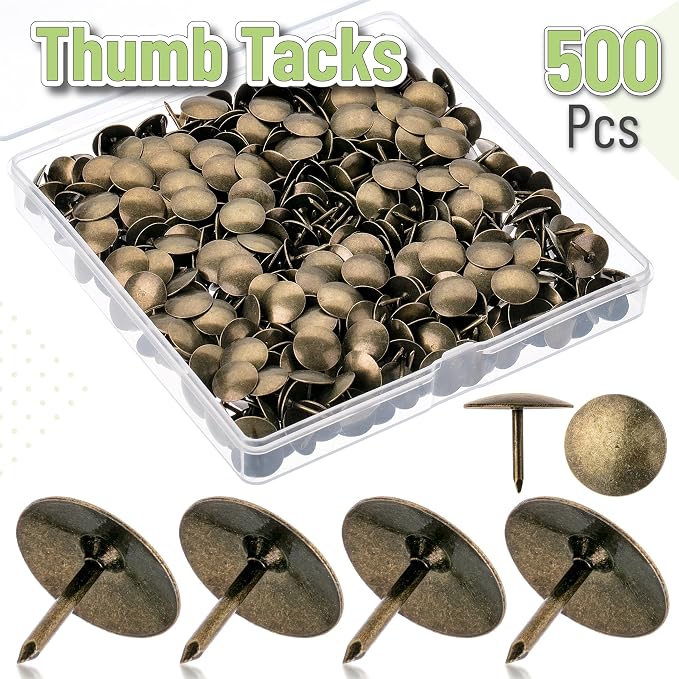 Mr. Pen- Thumb Tack, 500 Pack, Flat Push Pins Bulk | Metal Roundness Push Pins - Image 2