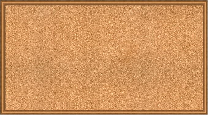 Amanti Art Natural Cork Board for Wall, 30x54 Vision Board with Bronze Frame, Oversize Corkboard Office Decor for Home Organization, Casual Corkboard Pinboard to Display Items for Home Organization-DeskLoop Office