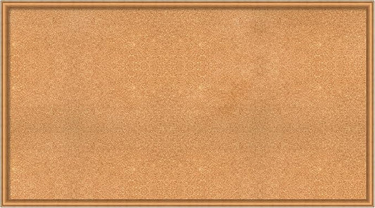 Amanti Art Natural Cork Board for Wall, 30x54 Vision Board with Bronze Frame, Oversize Corkboard Office Decor for Home Organization, Casual Corkboard Pinboard to Display Items for Home Organization-DeskLoop Office