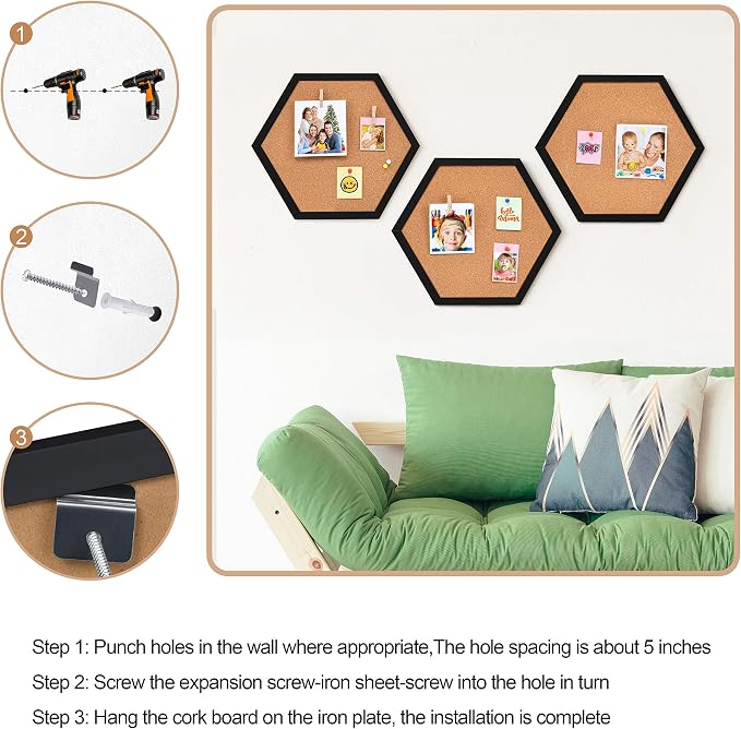 Facilife 4 Packs Cork Board, Corkboards - Image 6