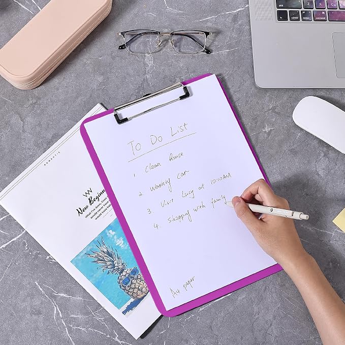Mr. Pen- Plastic Clipboard, 12.5" x 9", 2 Pack | Plush Purple Clipboard Plastic - Image 6