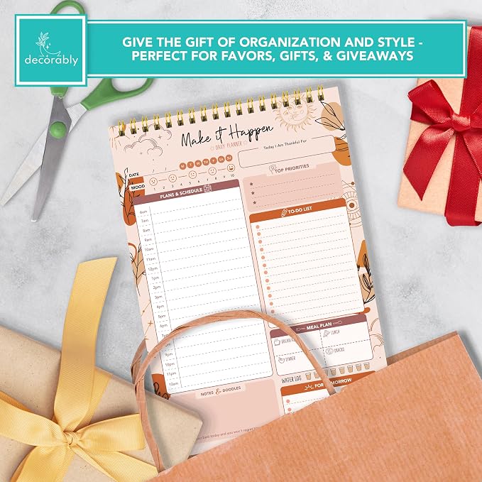 Decorably 52 Sheets Boho Celestial Undated Daily to Do List Notepad, 6.5x10" - Image 6