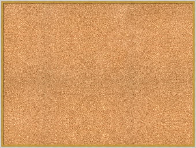 Amanti Art Natural Cork Board for Wall, 37x49 Vision Board with White Frame, Oversize Corkboard Office Decor for Home Organization, Modern Corkboard Pinboard to Display Items for Home Organization in-DeskLoop Office