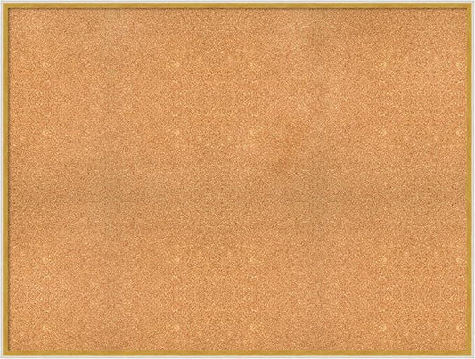 Amanti Art Natural Cork Board for Wall, 37x49 Vision Board with White Frame, Oversize Corkboard Office Decor for Home Organization, Modern Corkboard Pinboard to Display Items for Home Organization in-DeskLoop Office