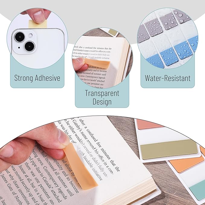 Mr. Pen- Sticky Index Tabs, 360 Pcs, Colorful Sticky Tabs for Notebooks, Page Markers, Page Tabs for Binders, Page Tabs Sticky Tabs for Books, Notebook Tabs, Book Sticky Tabs for Notebooks-DeskLoop Office