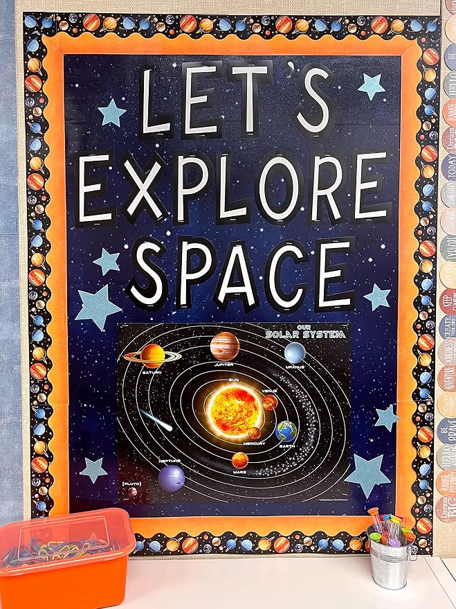 Teacher Created Resources Night Sky Better Than Paper Bulletin Board Roll - Image 3