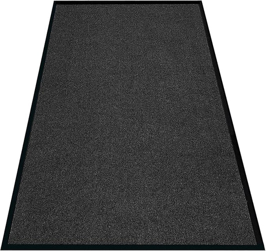 Front Door Mat, 3' x 6' Commercial Floor Mat, Heavy Duty Welcome Mat, Rubber Backing Non Slip Doormat for Entryway (Black, 3x6FT)-DeskLoop Office