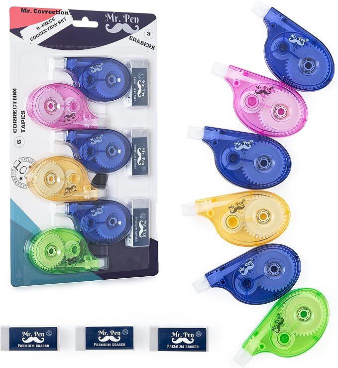 Mr. Pen– 9 Pcs Correction Set, 6 Correction Tapes, 393 inches Each - Image 6