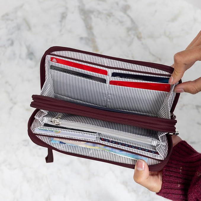 Travelon RFID Blocking Double Zip Wallet - Image 4