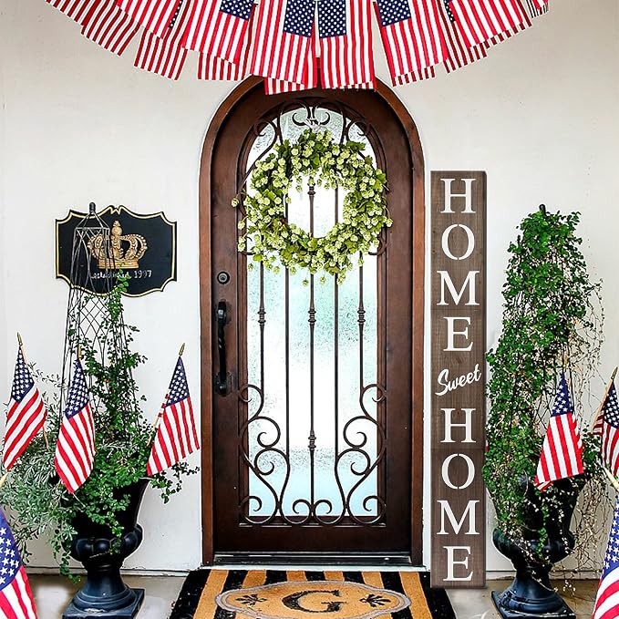 Home Sweet Home Sign for Front Door, Wood Rustic Front Porch Décor, Farmhouse - Image 8