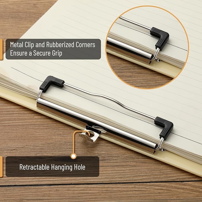 Mr. Pen- Plastic Clipboard, 12.5" x 9", 2 Pack | Buttercream Clipboard Plastic - Image 3