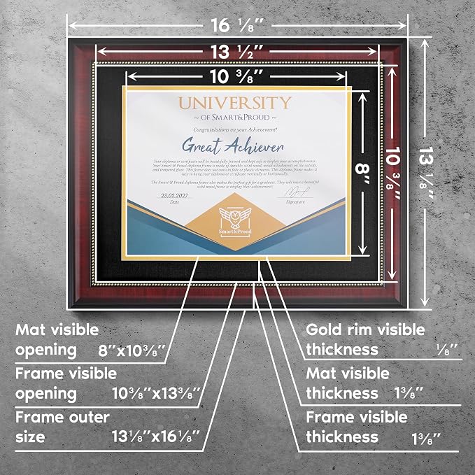 Wooden College Diploma Frame 8.5 x 11 - Image 8