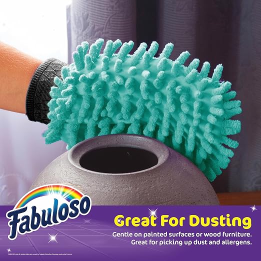 Fabuloso Microfiber Cleaning Mitt Glove, Lint-Free Scratch-Free Dusting Washing - Image 2