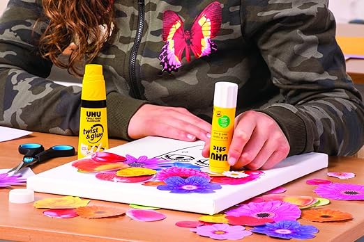 Uhu Stic, All Purpose Glue Stick, Washable, Permanent, for School, Crafts, Scrapbooking, Pack of 24 .29 oz Sticks, 99648-DeskLoop Office