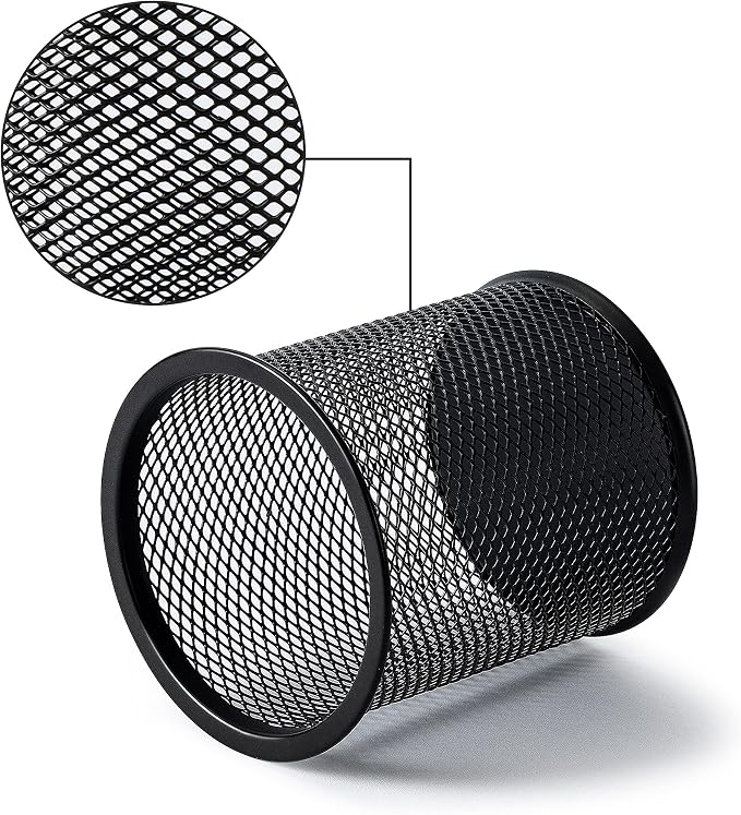 Amazon Basics Wire Mesh Pen Holder, Pencil Cup Desk Organizer - Image 2