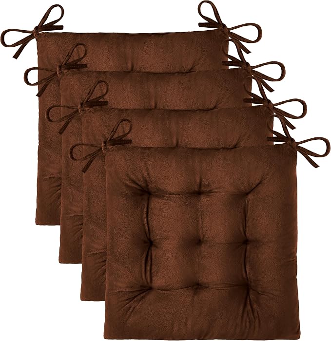 OVOV 4 Pack Chair Cushions for Dining Chairs Soft Seat Cushions for Kitchen by OVOV