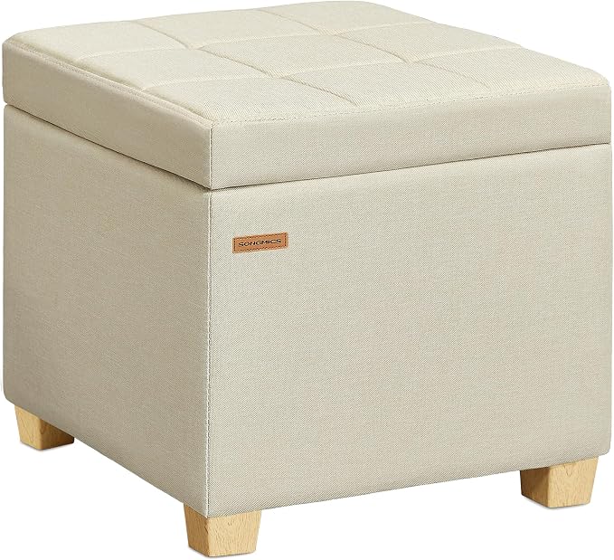 SONGMICS Square Storage Ottoman, Foot Stool Footrest by Unknown