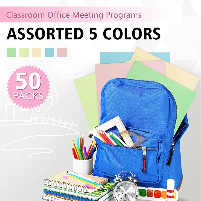 50 Packs Two Pocket Folders, Two Pocket File Folders - Image 7