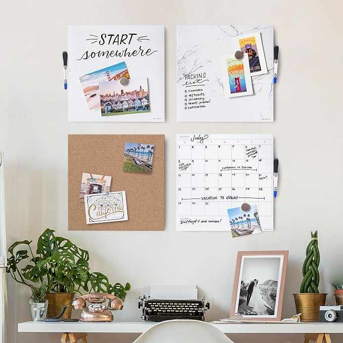 U Brands Cork Canvas Bulletin Board - Image 3
